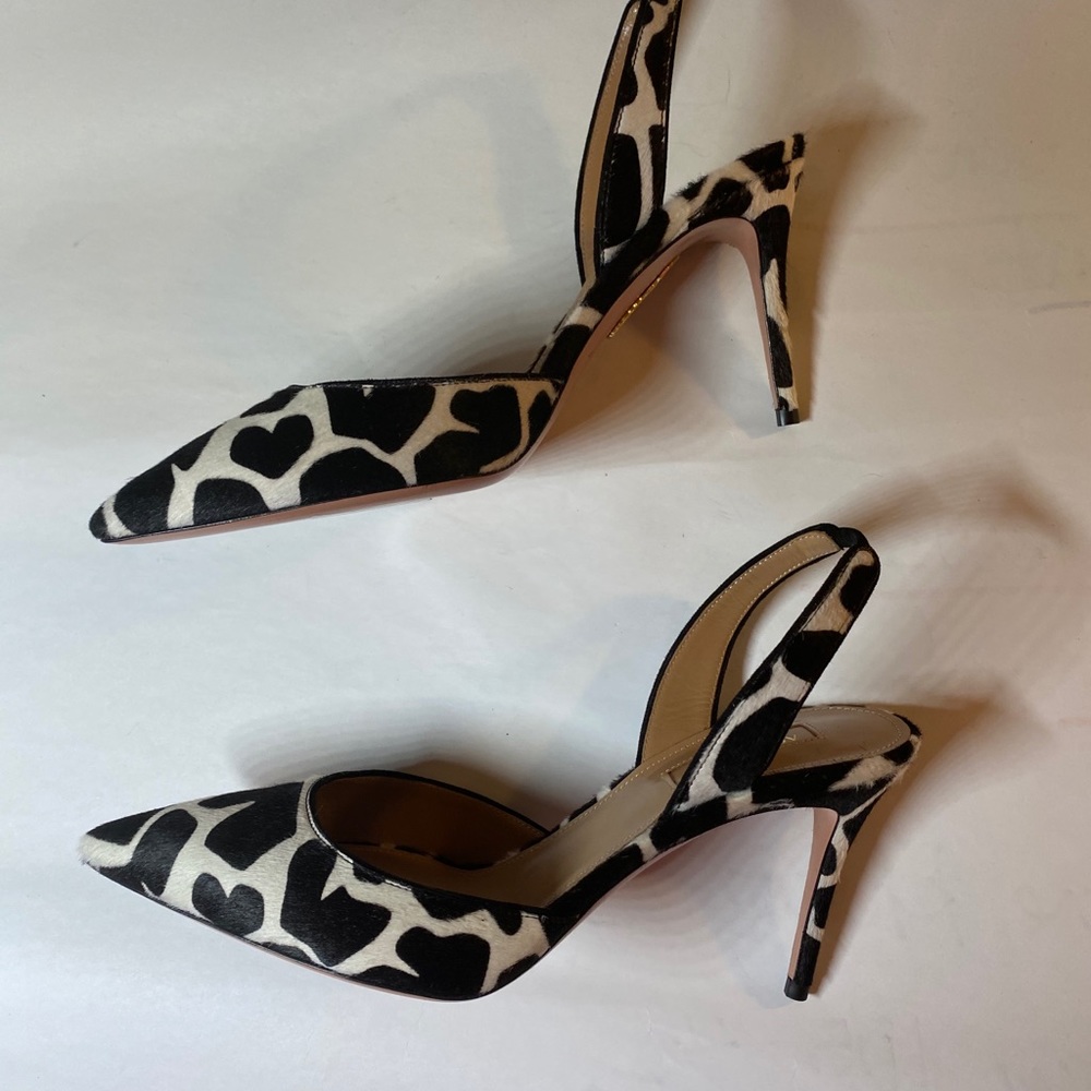 Aquazzura black/white calf hair shoes - Picture 3 of 6